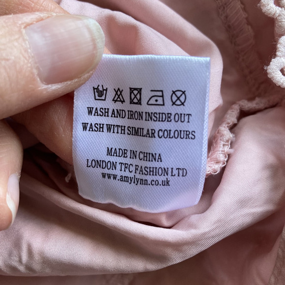 Amy Lynn Crochet Lace Blouse Leyla Women L Powder Pink Coquette‎ Cottagecore - Picture 16 of 16